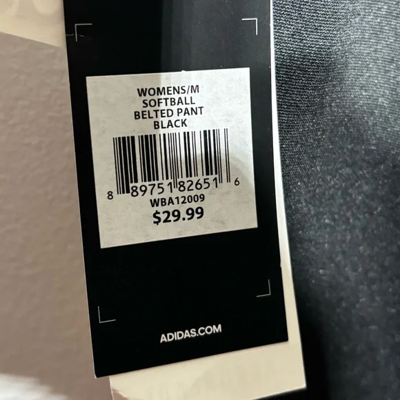 Adidas BLACK Women’s Softball Pants (M) – NWT - Picture 4 of 7